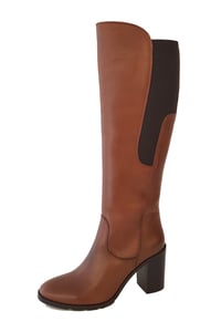 Sophisticated Cognac Leather Knee High Boots - Quality Leather Product Manufactured By Ustundag Ayakkabi Ltd.. Contact For B2B Orders.