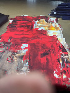 Artistic Abstract Red Kids Leather - Quality Leather Product Manufactured By Turco Deri̇ Ki̇mya San. Ve Ti̇c. A.ş. Contact For B2B Orders.