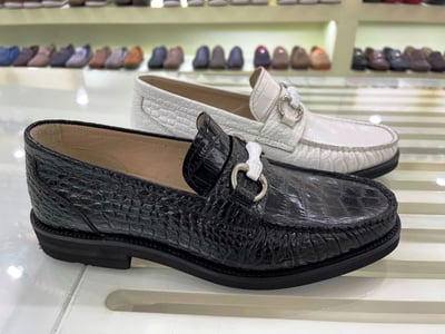 Luxurious Crocodile Embossed Leather Loafer Men - Quality Leather Product Manufactured By Etor Ayakkabi Pazarlama Deri̇ San. Ti̇c. Ltd. Şti̇.. Contact For B2B Orders.