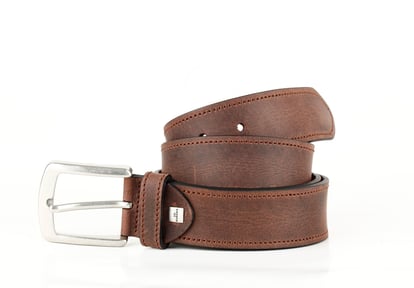 Men Leather Distressed Brown Classic Buckle Belt - Quality Leather Product Manufactured By Akyollar Deri Ve Med.ürün. San.ve Tic.ltd.şti.. Contact For B2B Orders.