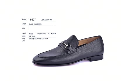 Black Pebbled Leather Horsebit Loafer - Quality Leather Product Manufactured By Akar Deri̇ Ayakkabi San. Ve Ti̇c. Ltd. Şti̇.. Contact For B2B Orders.