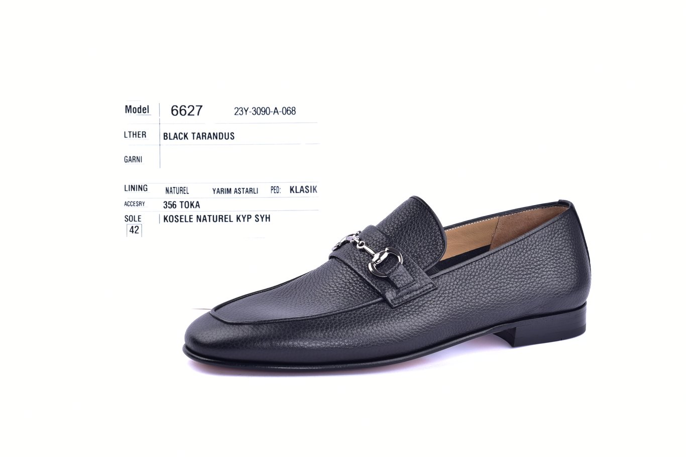 Black Pebbled Leather Horsebit Loafer - Quality Leather Product Manufactured By Akar Deri̇ Ayakkabi San. Ve Ti̇c. Ltd. Şti̇.. Contact For B2B Orders.