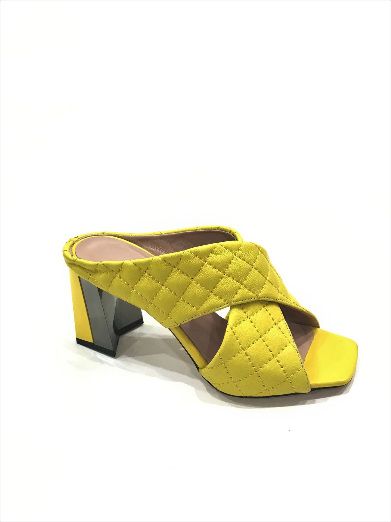 yellow leather slippers