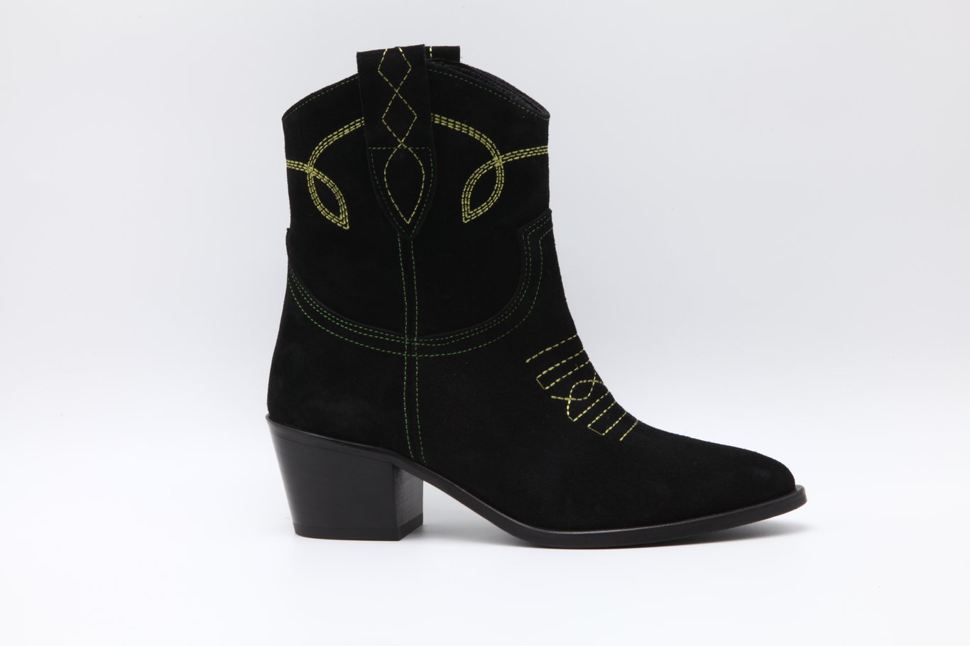 WOMAN BLACK SPLIT COW SUEDE BOOT