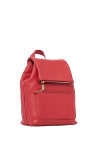 Vibrant Red Genuine Calf Leather Backpack - Quality Leather Product Manufactured By Gündoğdular Deri. Contact For B2B Orders.