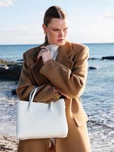 Guzini - Women's Leather Bag - 5823 - White - Quality Leather Product Manufactured By Guzini Deri Ve Konf. Mam. San. İç Ve Dış. Tic. Ltd. Şti.. Contact For B2B Orders.
