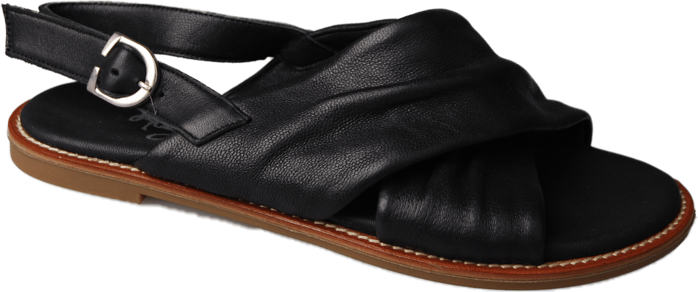 Elegante Schwarze Geraffte Leder Riemchensandalen - Qualitatives Lederprodukt Hergestellt Von Nebi̇ Endi̇can Gi̇yi̇m Sanayi̇ Ve Ti̇caret Ltd. Şti̇.. Kontakt Für B2B-Bestellungen.