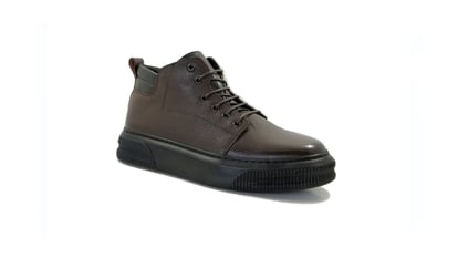 Dark Brown Pebbled Leather Urban Ankle Boots - Quality Leather Product Manufactured By Pati Ayakkabıcılık San Ve Tic Ltd Şti. Contact For B2B Orders.