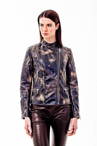 Women's Asymmetric Quilted Calf Skin Jacket - Quality Leather Product Manufactured By Süed Mod Deri̇ci̇li̇k San Ve Ti̇c Ltd. Şti̇.. Contact For B2B Orders.