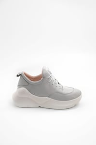 Chic Modern Grey Leather Womens Sneaker Design - Quality Leather Product Manufactured By Güncü Ayakkabicilik Tekstil Ve Hali San.tic.ltd.şti. Contact For B2B Orders.