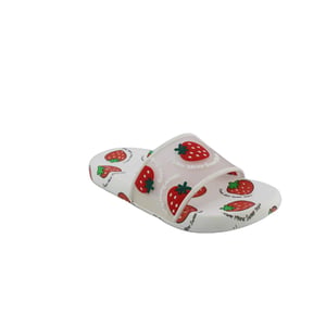 Red Strawberry Patterned Kids Summer Slipper - Quality Leather Product Manufactured By Gezer Ayakkabi Deri̇ San. Ve Ti̇c. A.ş.. Contact For B2B Orders.