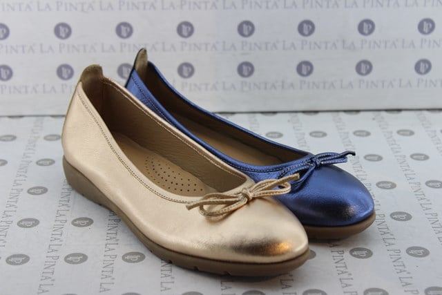 Exklusive Metallic Leder Ballerinas Edles Design