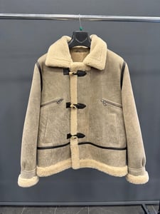 Men's Luxurious Shearling Toggle Detail Jacket - Quality Leather Product Manufactured By Next Deri̇ Sanayi̇ Ti̇caret A.ş.. Contact For B2B Orders.