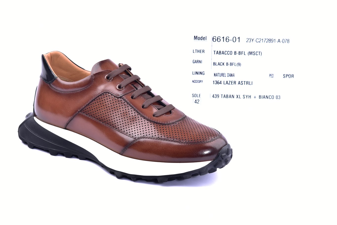 Elegante Perforierte Leder City Hybrid Schuhe
