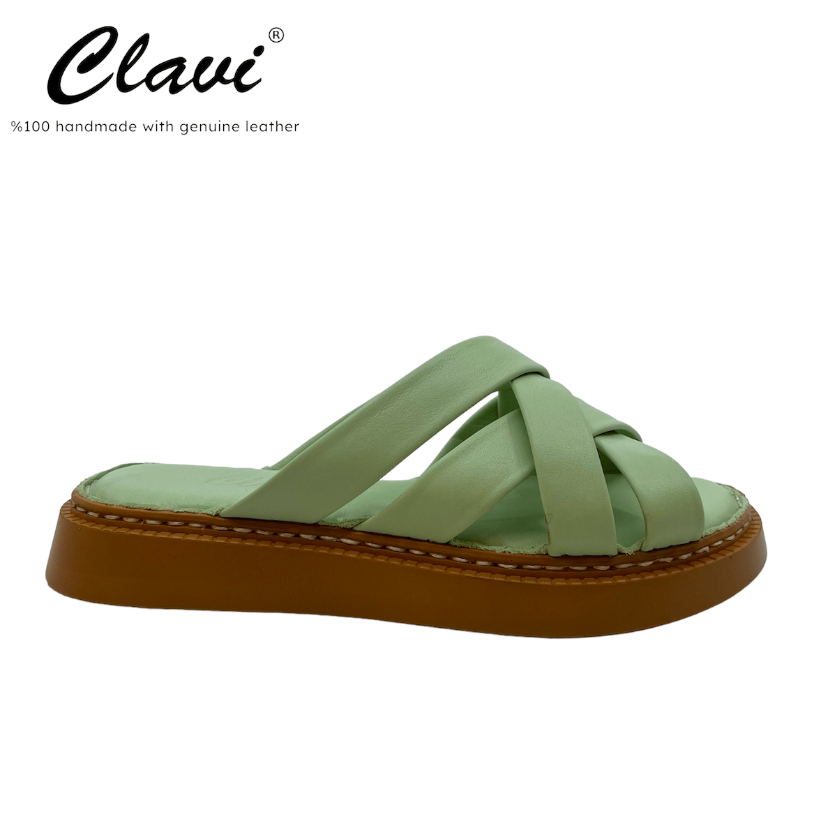 Elegant Leather Platform Slides Handmade Comfort - Quality Leather Product Manufactured By Asena Terlik Ayakkabi San. Tic. Ltd. Sti.. Contact For B2B Orders.