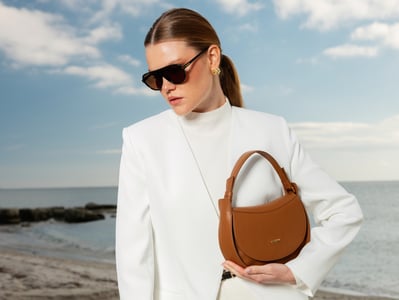 Guzini - Women's Leather Bag - 8170 - Tobacco - Quality Leather Product Manufactured By Guzini Deri Ve Konf. Mam. San. İç Ve Dış. Tic. Ltd. Şti.. Contact For B2B Orders.