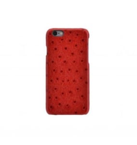Men's Deep Red Ostrich Embossed Leather Case - Quality Leather Product Manufactured By Dima Gıda Tekstil Deri İnşaat Maden Turizm Orman Ürünleri Sanayi Ve Ticaret Ltd.şti.. Contact For B2B Orders.