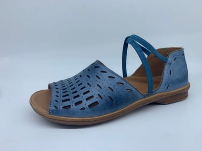 Elegant Laser Cut Leather Sandals Summer Chic - Quality Leather Product Manufactured By Karyoka Ayakkabi San Ve Diş Ti̇c. A.ş.. Contact For B2B Orders.