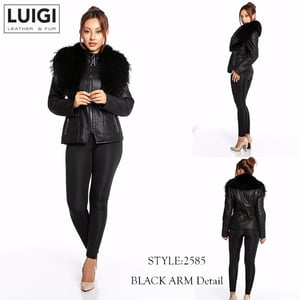 Luxurious Black Sheepskin Leather Jacket - Quality Leather Product Manufactured By Luigi Leather & Fur. Contact For B2B Orders.