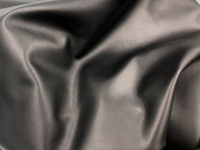 Premium Black Boxcalf Leather For Footwear - Quality Leather Product Manufactured By Ahmet Kanay Deri. Contact For B2B Orders.