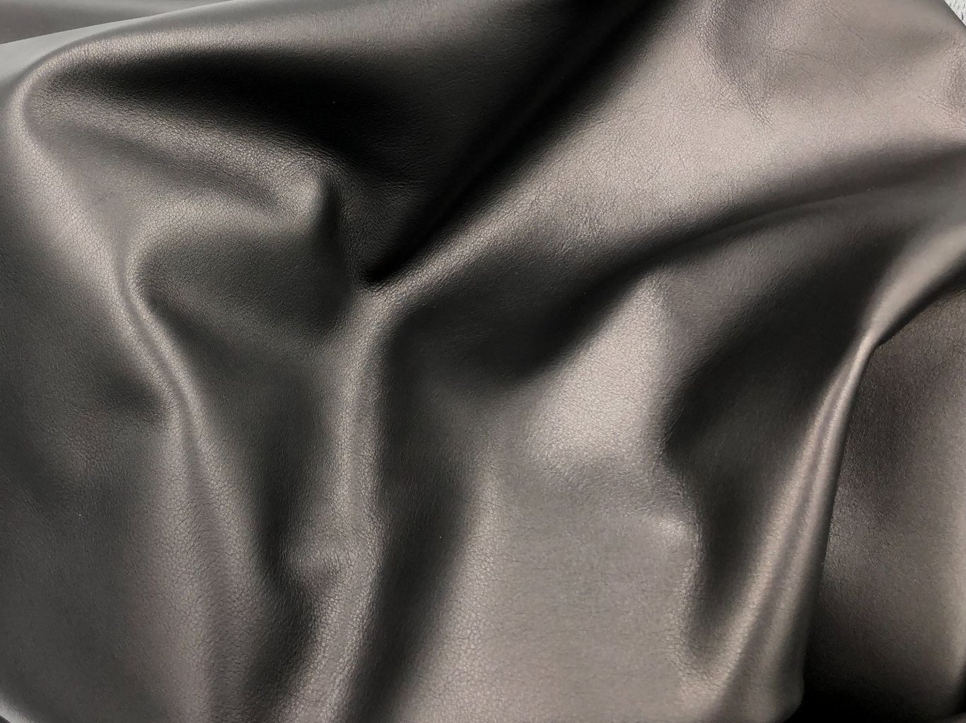Premium Black Boxcalf Leather For Footwear - Quality Leather Product Manufactured By Ahmet Kanay Deri. Contact For B2B Orders.