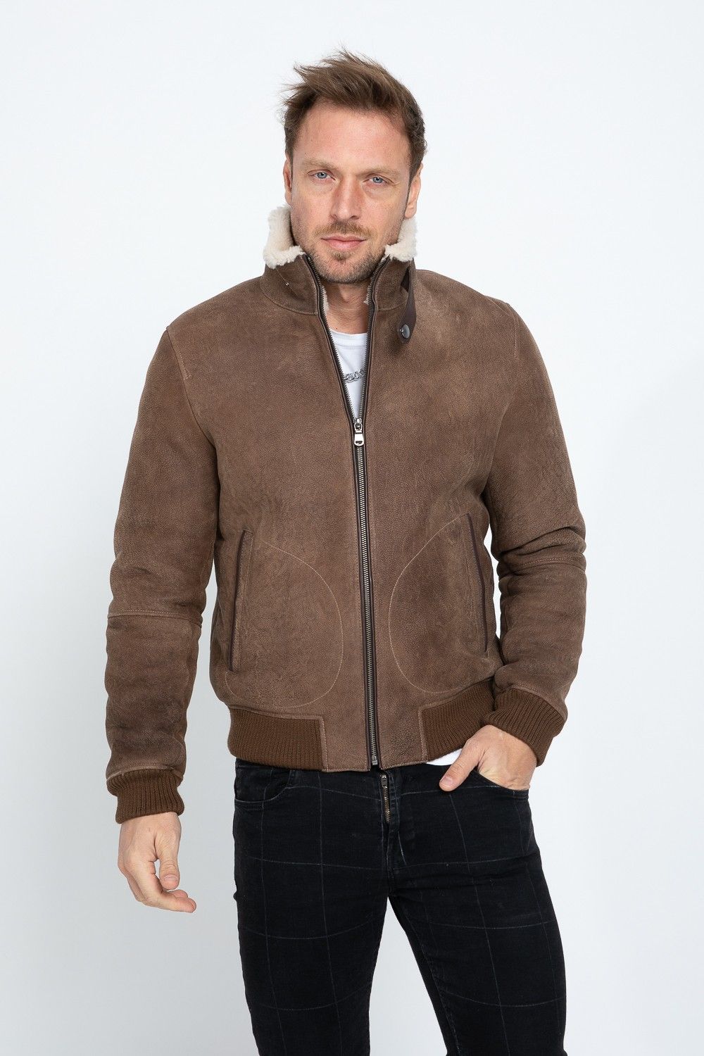 Sheep-Lamb Skin Men Jacket - Quality Leather Product Manufactured By Orjin Deri Konfeksiyon San. Ve Tic. A.s.. Contact For B2B Orders.