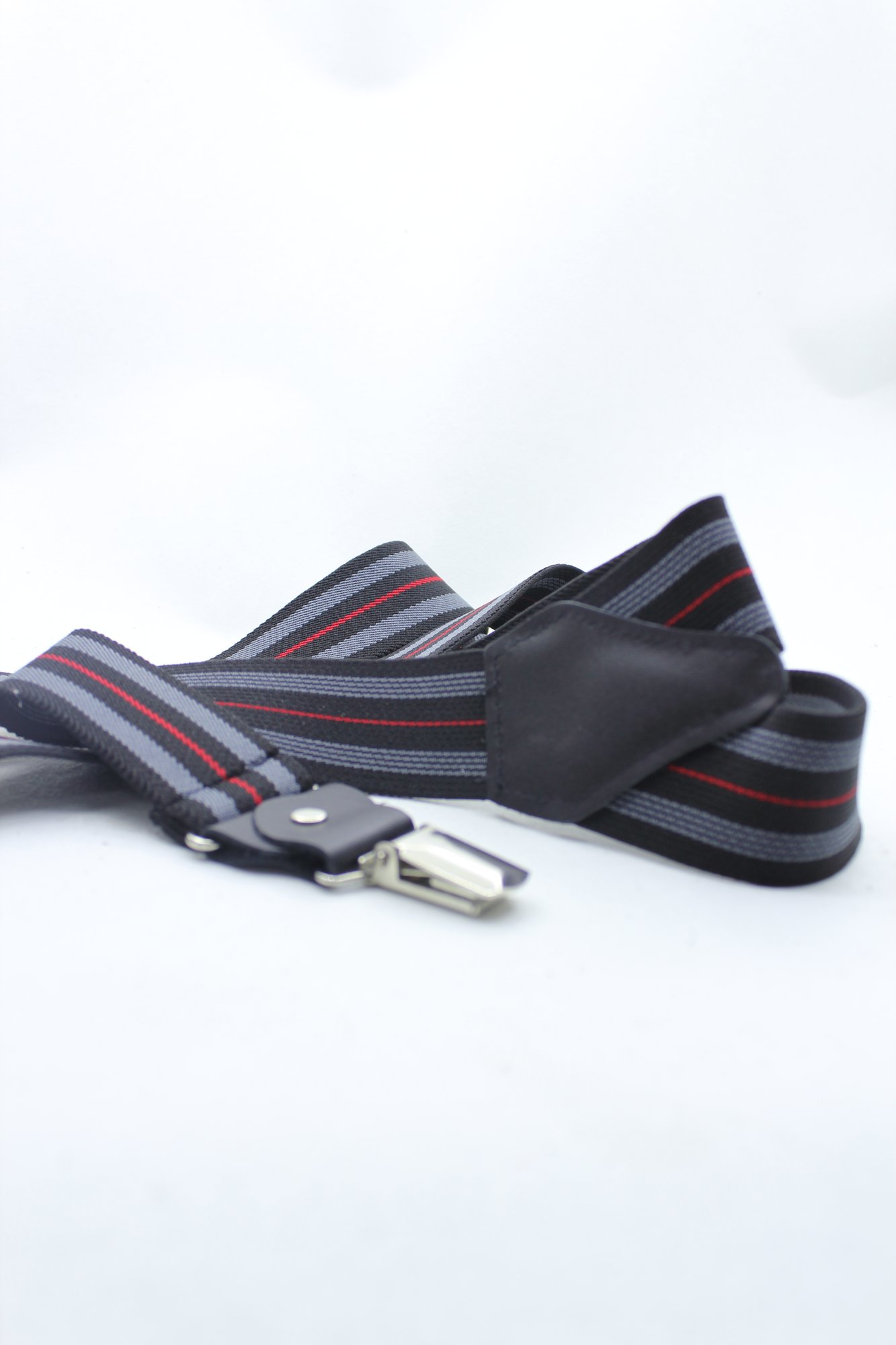 Mens Striped Elastic Suspenders Leather Accents - Quality Leather Product Manufactured By Hi̇cret Deri̇ Mamülleri̇ San. Ve Ti̇c. Ltd. Şti̇.. Contact For B2B Orders.