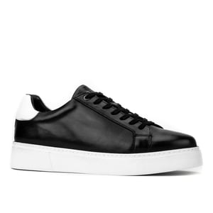 Modern Black Leather Platform Sneaker Design - Quality Leather Product Manufactured By Cabani Ayakkabi San. Ti̇c. A.ş.. Contact For B2B Orders.