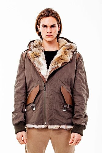 Men's Hooded Fur Lined Leather Jacket Rugged Style - Quality Leather Product Manufactured By Süed Mod Deri̇ci̇li̇k San Ve Ti̇c Ltd. Şti̇.. Contact For B2B Orders.