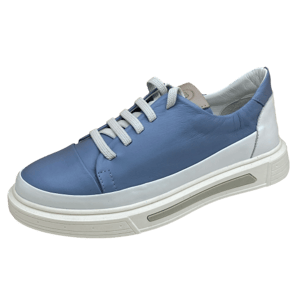 Chic Blue White Leather Low Top Sneaker - Quality Leather Product Manufactured By Mammamia İç Ve Dış Ticaret A.ş.. Contact For B2B Orders.