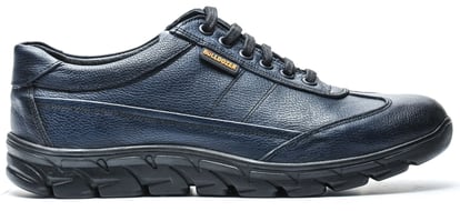 Marineblaue Genarbte Leder Damen Komfortschuhe - Qualitatives Lederprodukt Hergestellt Von Hüdaverdi Spor Malzemeleri San. Tic. Ve Paz. Ltd. Şti.. Kontakt Für B2B-Bestellungen.