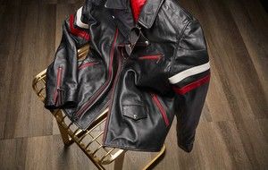 Men Racer Stripe Asymmetrical Black Leather Jacket - Quality Leather Product Manufactured By Dgc Deri̇ İthalat İhracat Sanayi̇ Ti̇caret. Contact For B2B Orders.