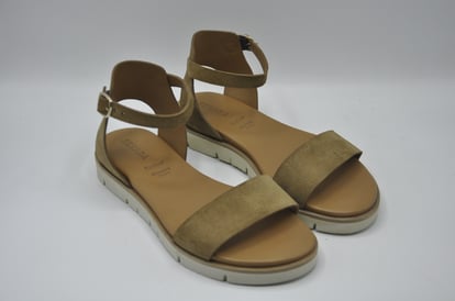 Elegante Olivbraune Wildleder Plateau Sandalen - Qualitatives Lederprodukt Hergestellt Von Davarcı Kundura San. Ve Tic. Ltd. Şti.. Kontakt Für B2B-Bestellungen.