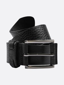 Classic Black Pebbled Leather Men Belt - Quality Leather Product Manufactured By Uysal Deri. Contact For B2B Orders.