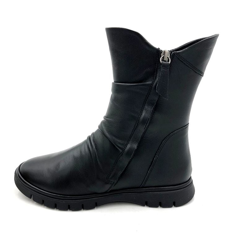 Элегантные Черные Кожаные Ботильоны С Драпировкой - Качественный Кожаный Продукт Производства Görkem Bi̇lgi̇n Ayakkabi Ti̇c. Ltd. Şti̇.. Обращайтесь Для B2B Заказов.