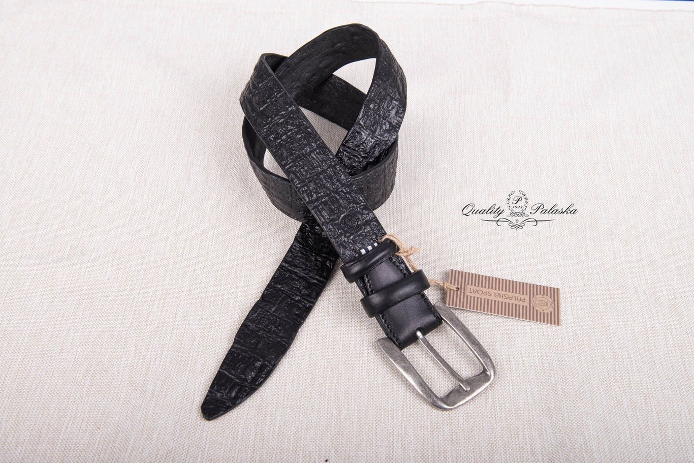 Men's Embossed Genuine Leather Belt Antique Buckle - Quality Leather Product Manufactured By Palaska Kemer Ve Deri Ürünleri San. Tic. A.ş.. Contact For B2B Orders.