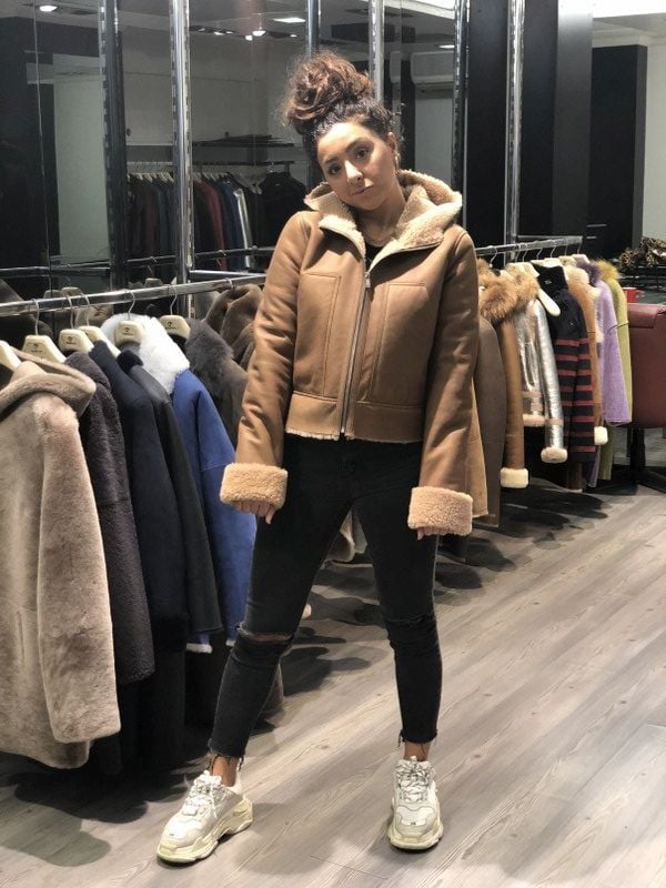 Sheep-Lamb Skin Women Jacket