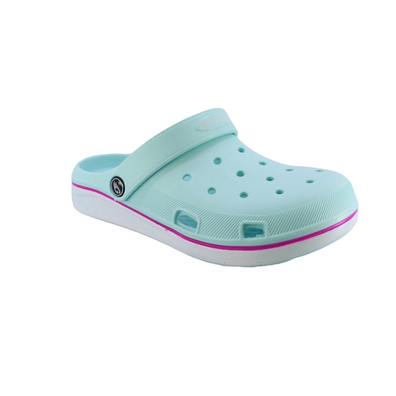 Light Mint Slip-On Foam Clogs Slip Resistant Clogs Anatomic Leather Light Blue San Flex  main image 2