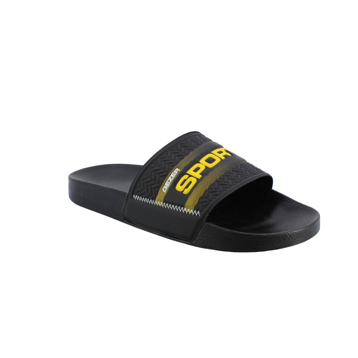Herren Sportlicher Synthetik Badeslipper Gelb