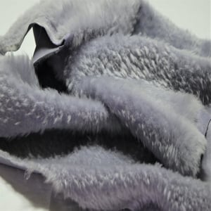 Luxurious Lavender Grey Double Face Lambskin - Quality Leather Product Manufactured By Toprak Kürk Deri̇ Teksti̇l İmalat San. Ve Ti̇c. Ltd. Şti̇. Contact For B2B Orders.