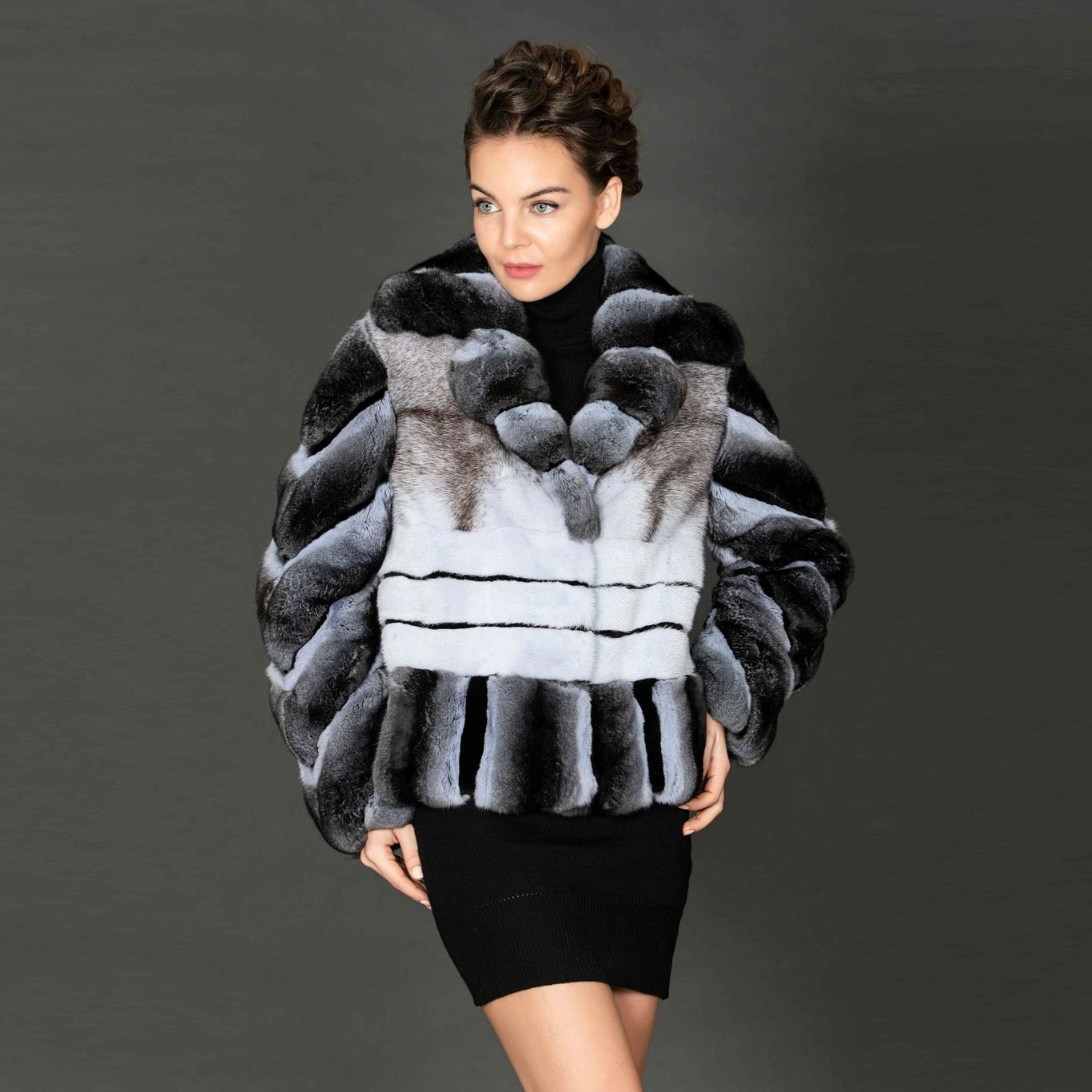Mink Jacket with Chinchilla Trim