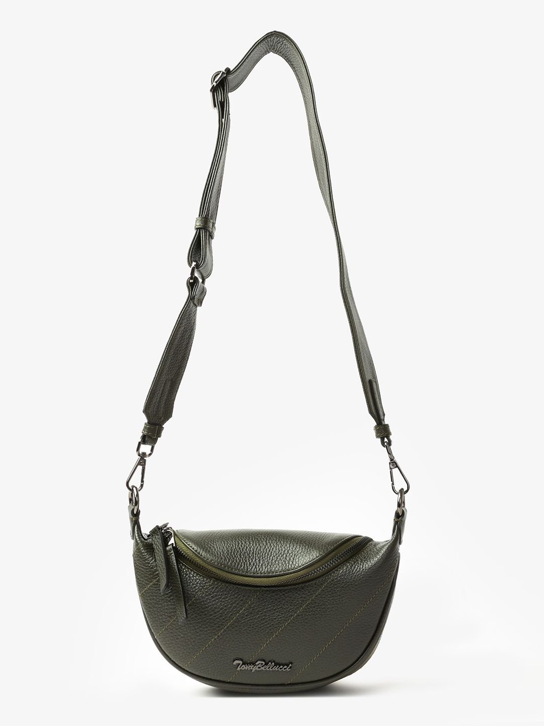 Chic Olive Green Crescent Crossbody Bag - Quality Leather Product Manufactured By Meşi̇n Deri̇ Ve Teksti̇l Ürünleri̇ San. Ve Diş Ti̇c. Ltd. Şti̇.. Contact For B2B Orders.