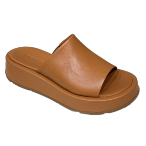 Chic Caramel Leather Platform Slide Sandal - Quality Leather Product Manufactured By Mammamia İç Ve Dış Ticaret A.ş.. Contact For B2B Orders.
