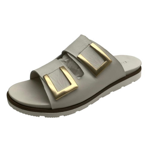 Elegante Gold Schnallen Leder Damen Pantolette - Qualitatives Lederprodukt Hergestellt Von Mammamia İç Ve Dış Ticaret A.ş.. Kontakt Für B2B-Bestellungen.