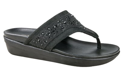 Dazzling Beaded Thong Strap Platform Slippers - Quality Leather Product Manufactured By Ceyo Ortopedi̇k Sandalet Sanayi̇ Ve Ti̇caret As.. Contact For B2B Orders.