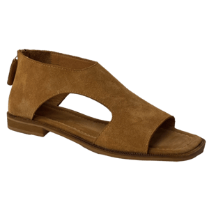 Chic Asymmetric Suede Leather Back Zipper Sandal - Quality Leather Product Manufactured By Mammamia İç Ve Dış Ticaret A.ş.. Contact For B2B Orders.