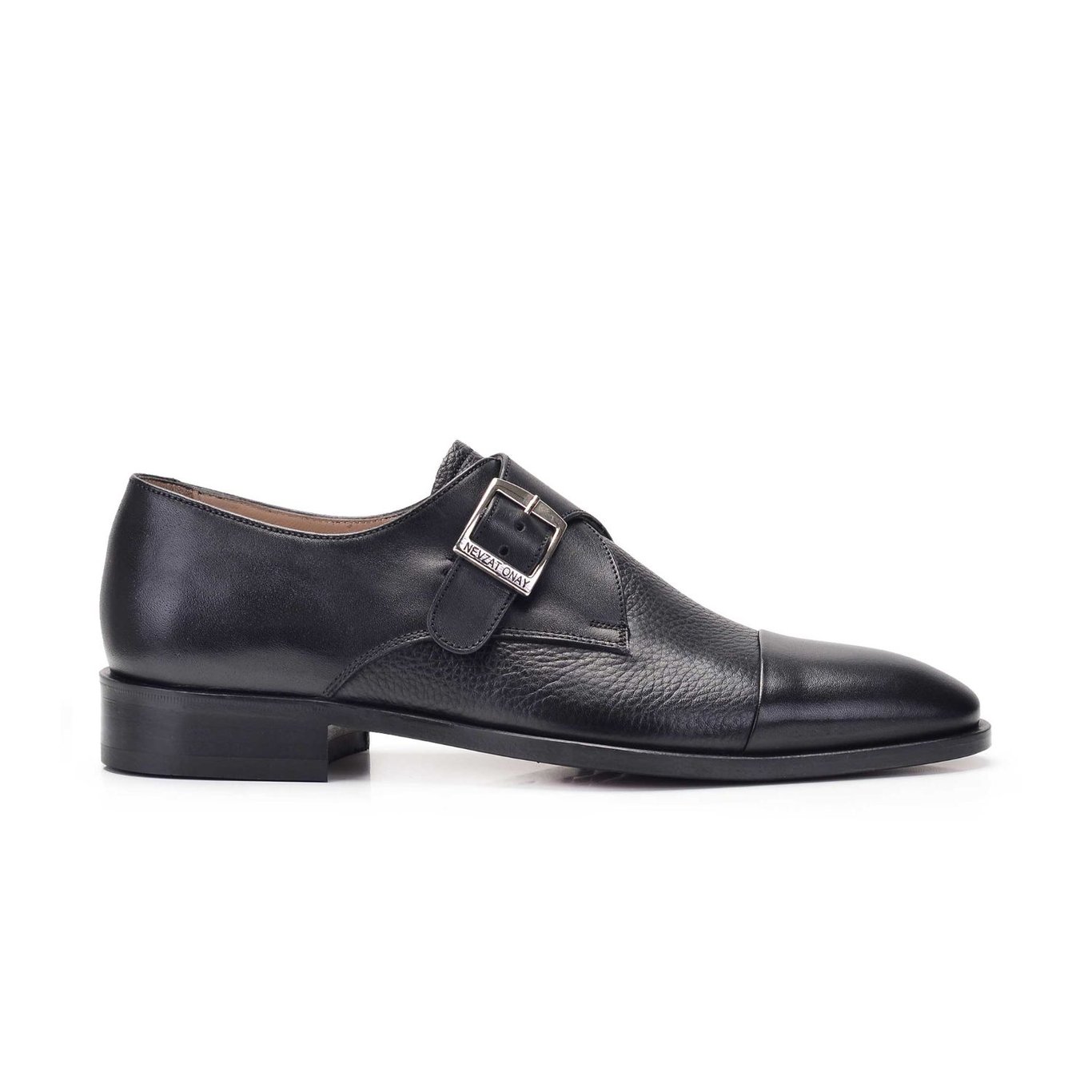 Mens Deep Navy Monk Strap Leather Shoes - Quality Leather Product Manufactured By Nevzat Onay Ayakkabi Ve Deri Mam San Tic Ltd Sti. Contact For B2B Orders.