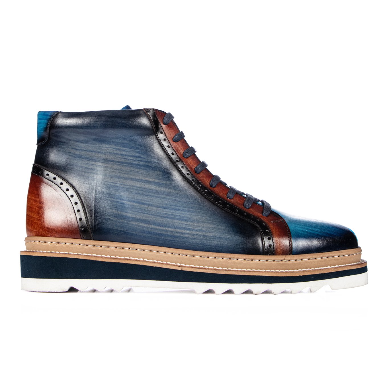 Blue Brown Eva Sneakers Boots