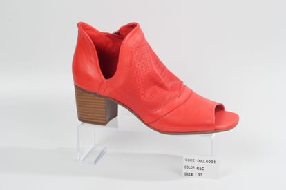 Chic Perforated Leather Peep Toe Ankle Sandal - Quality Leather Product Manufactured By Abk Ayakkabi Tekstil San Ve Dis Tic Ltd Sti. Contact For B2B Orders.