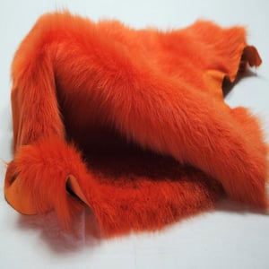 Vibrant Orange Luxury Fur Leather Garment - Quality Leather Product Manufactured By Toprak Kürk Deri̇ Teksti̇l İmalat San. Ve Ti̇c. Ltd. Şti̇. Contact For B2B Orders.